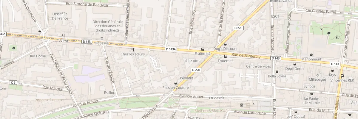 Plan du 155 Rue de Fontenay à Vincennes