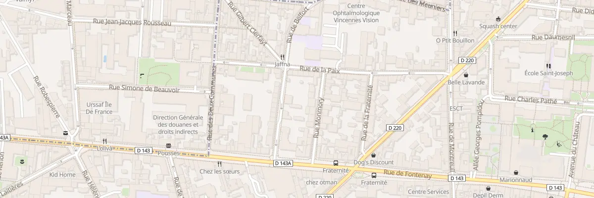 Plan du 12 Rue de Belfort à Vincennes