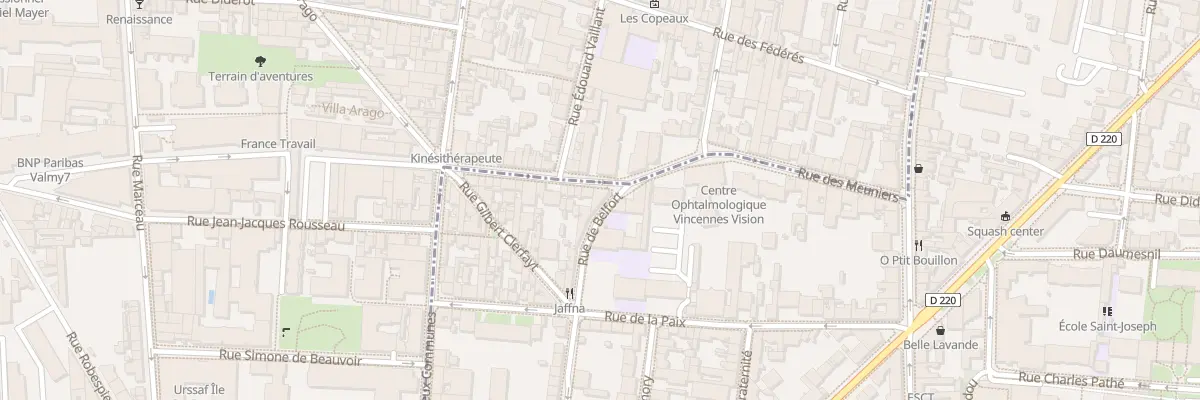 Plan du 27 Rue de Belfort à Vincennes