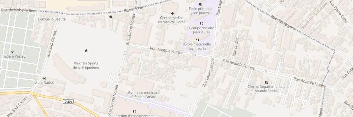 Plan du 28 Rue Anatole France à Bagnolet