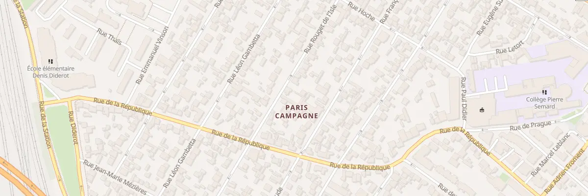 Plan du 69 Rue Rouget de l’Isle à Drancy
