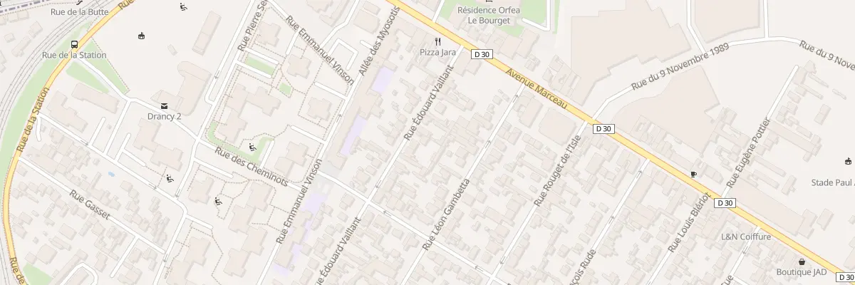Plan du 21 Rue Edouard Vaillant à Drancy