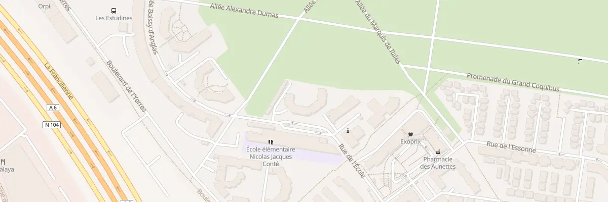 Plan du 2 Rue de l’Ecole à Évry-Courcouronnes
