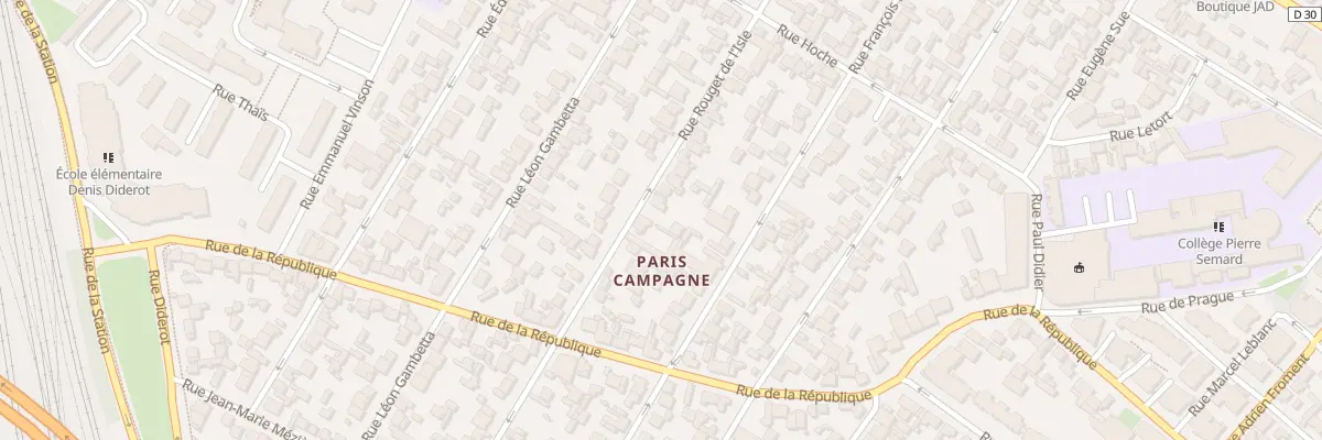 Plan du 67 Rue Rouget de l’Isle à Drancy