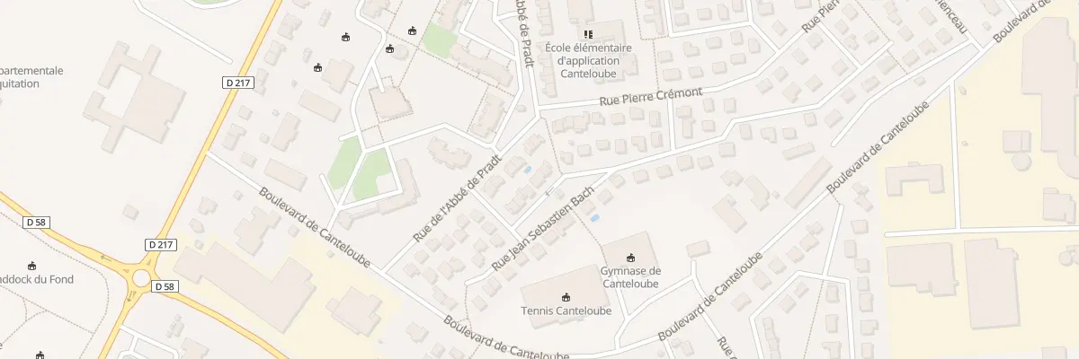Plan du 40 Rue Jean Sébastien Bach à Aurillac