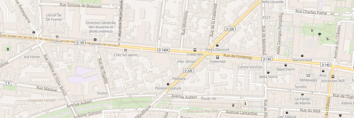 Plan du 151 Rue de Fontenay à Vincennes