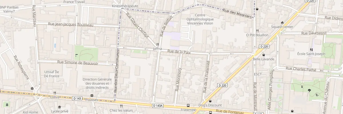 Plan du 15 Rue de la Paix à Vincennes