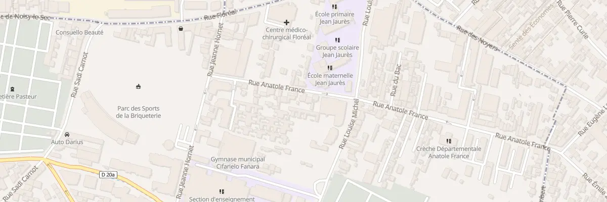 Plan du 30 Rue Anatole France à Bagnolet