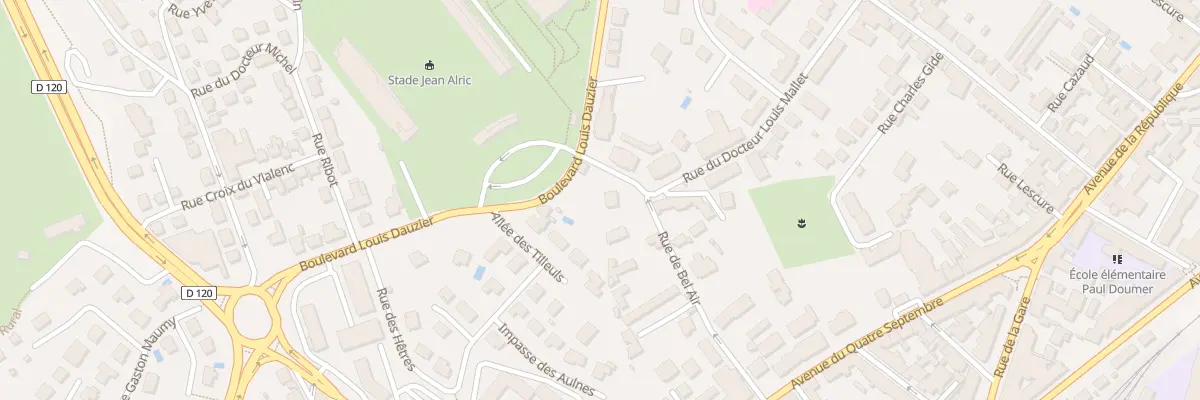 Plan du 25 Rue Bel Air à Aurillac
