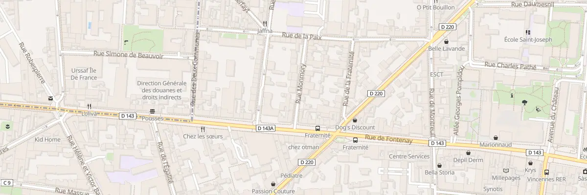 Plan du 3 Rue Monmory à Vincennes