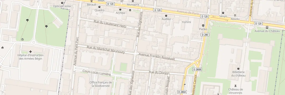 Plan du 15 Rue des Vignerons à Vincennes