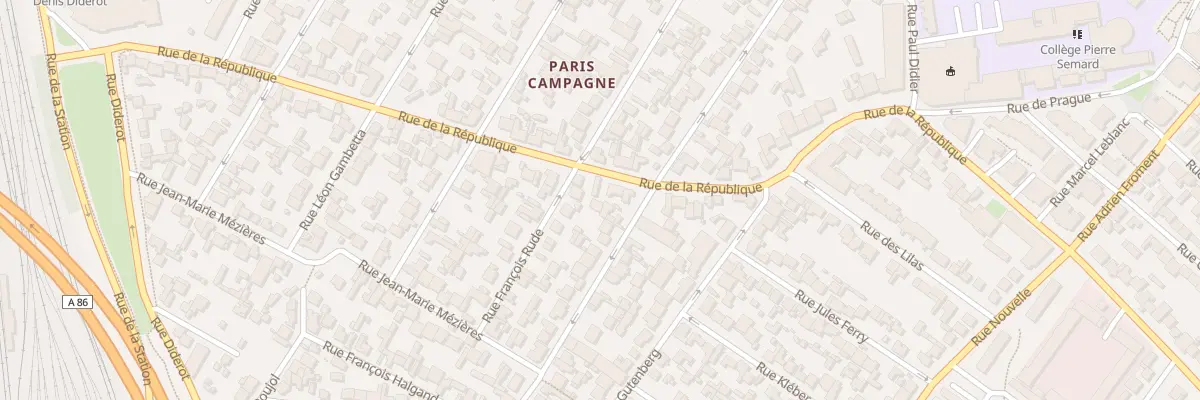 Plan du 183 Rue De La Republique à Drancy
