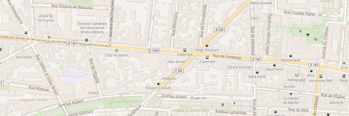 Plan du 145 Rue de Fontenay à Vincennes