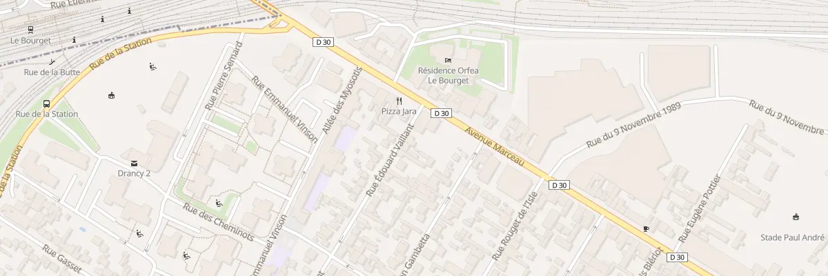 Plan du 7 Rue Edouard Vaillant à Drancy