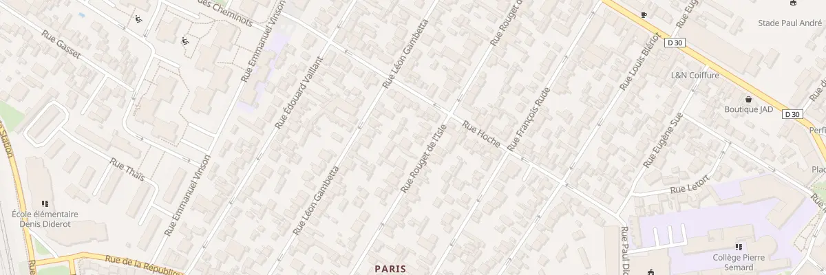 Plan du 46 Rue Rouget de l’Isle à Drancy