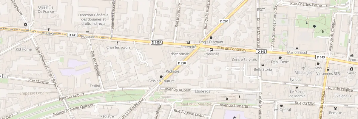 Plan du 45 Av de la République à Vincennes