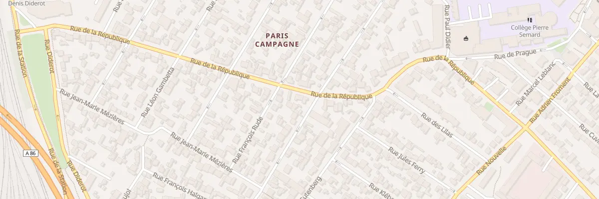 Plan du 181 Rue De La Republique à Drancy
