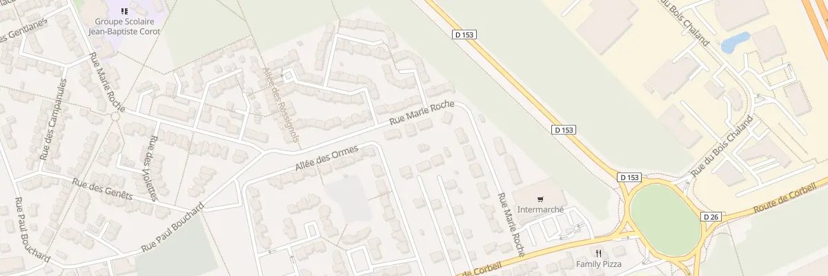 Plan du 74 Rue Marie Roche à Lisses