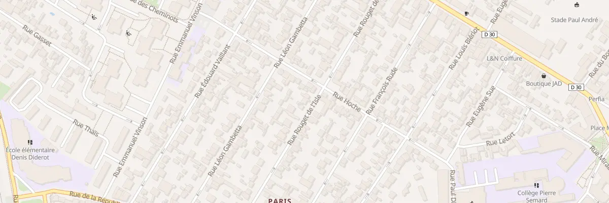 Plan du 44 Rue Rouget de l’Isle à Drancy