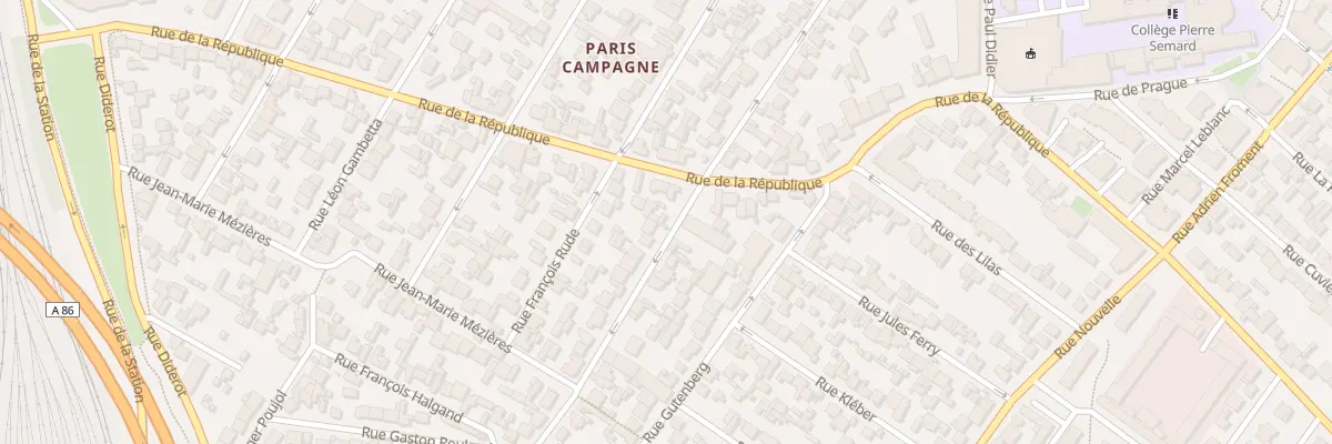Plan du 52 Rue Lamartine à Drancy