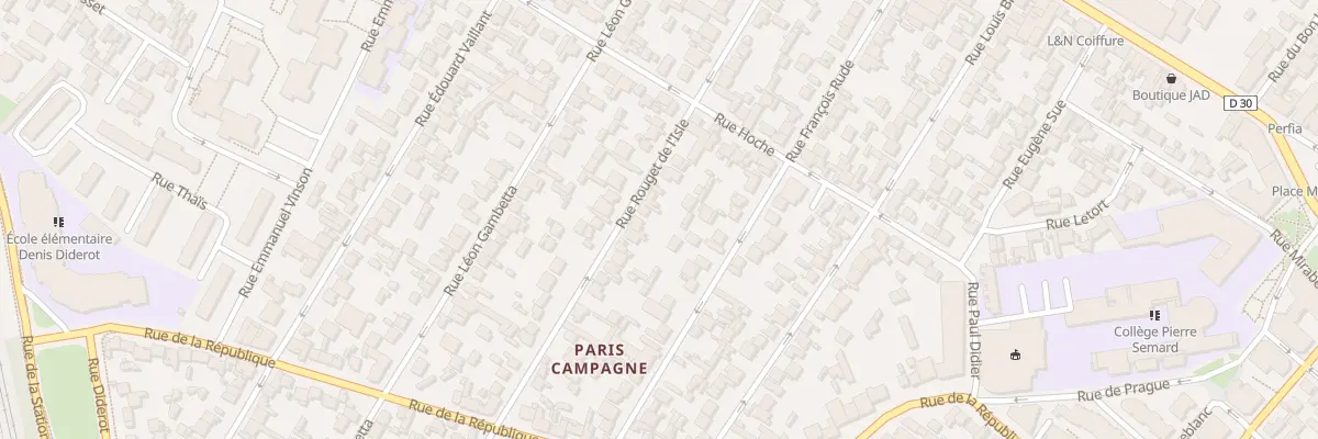 Plan du 51 Rue Rouget de l’Isle à Drancy