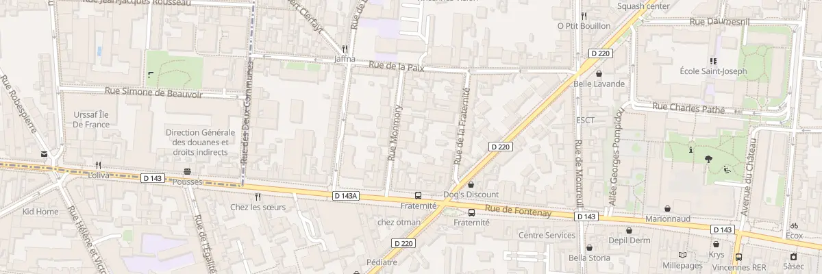 Plan du 8 Rue Monmory à Vincennes