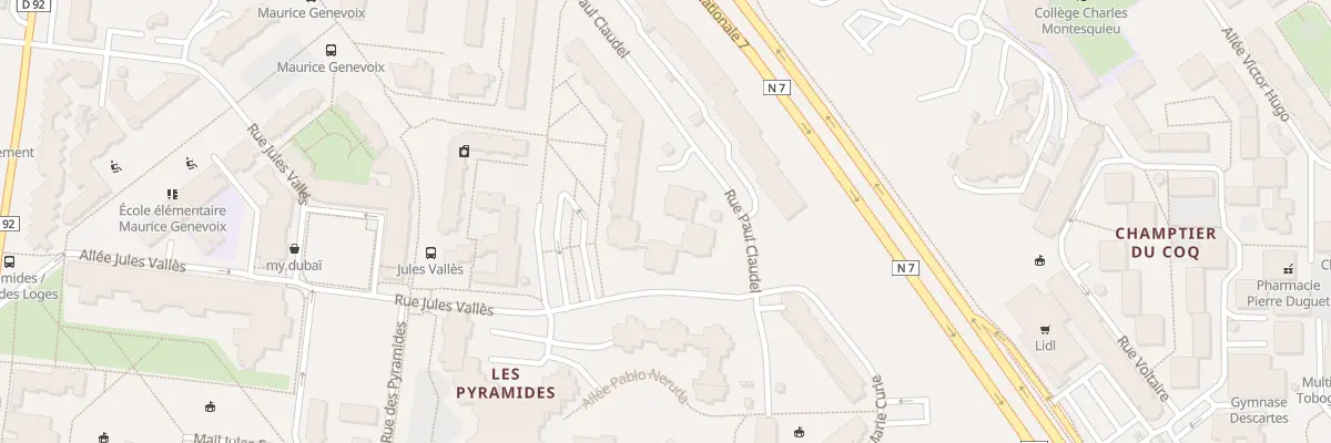 Plan du 3 Rue Paul Claudel à Évry-Courcouronnes