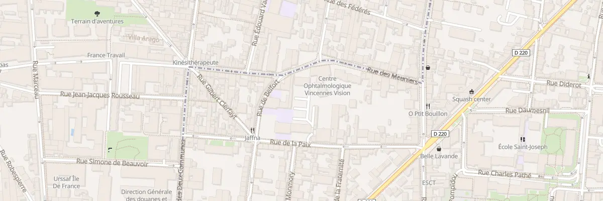 Plan du 28 Rue de la Paix à Vincennes