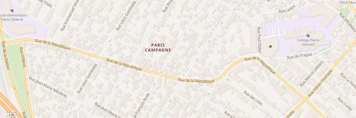 Plan du 77 Rue Francois Rude à Drancy