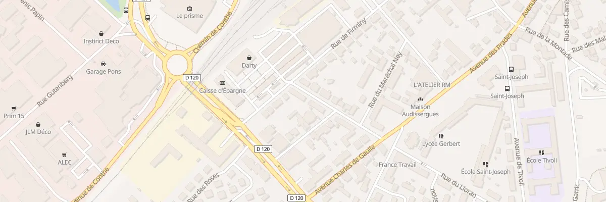 Plan du 19 Rue Docteur Emile Roux à Aurillac