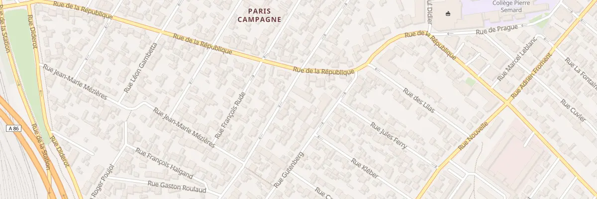 Plan du 45 Rue Lamartine à Drancy