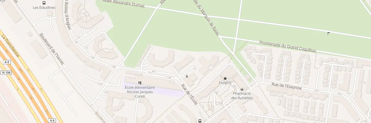 Plan du 2 All de la Solidarité à Évry-Courcouronnes