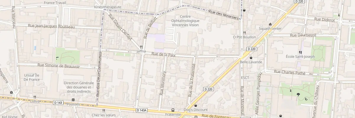 Plan du 11B Rue de la Paix à Vincennes