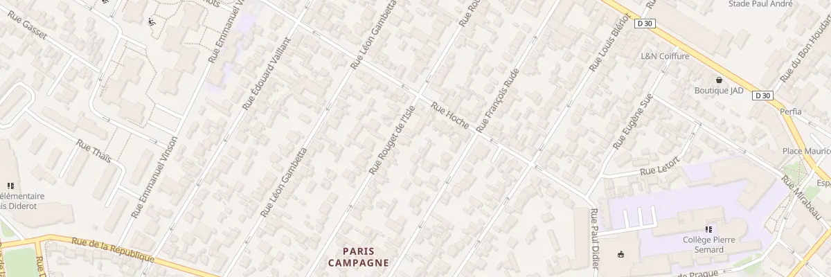 Plan du 43 Rue Rouget de l’Isle à Drancy