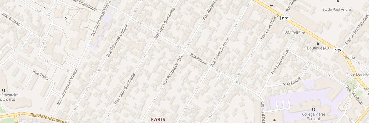 Plan du 39 Rue Rouget de l’Isle à Drancy