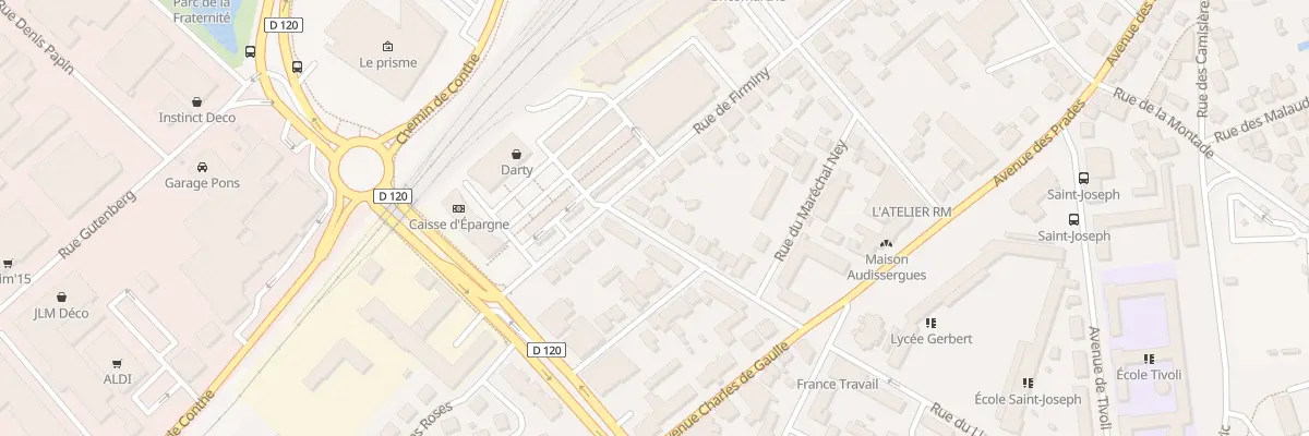 Plan du 30 Rue Docteur Emile Roux à Aurillac