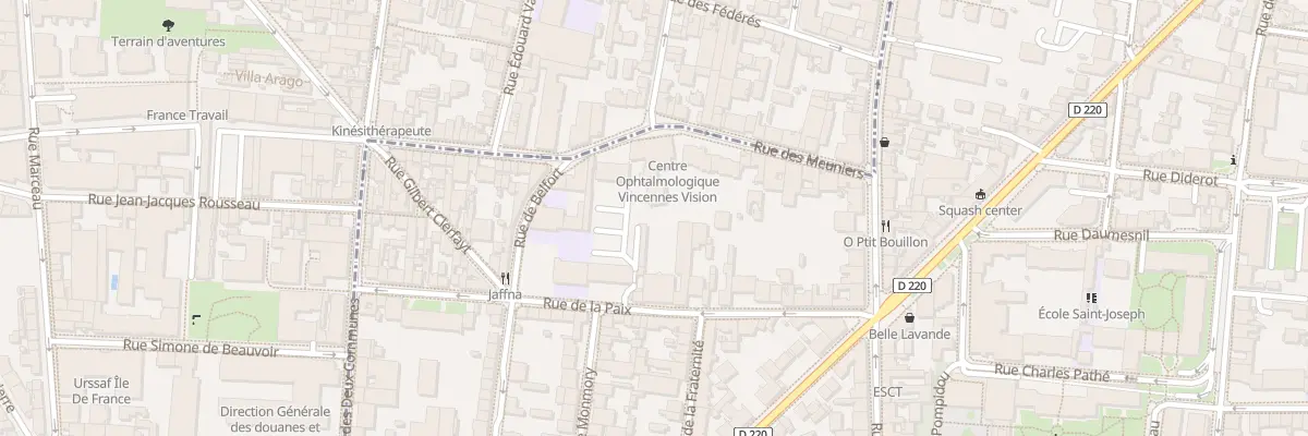 Plan du 22 Rue de la Paix à Vincennes