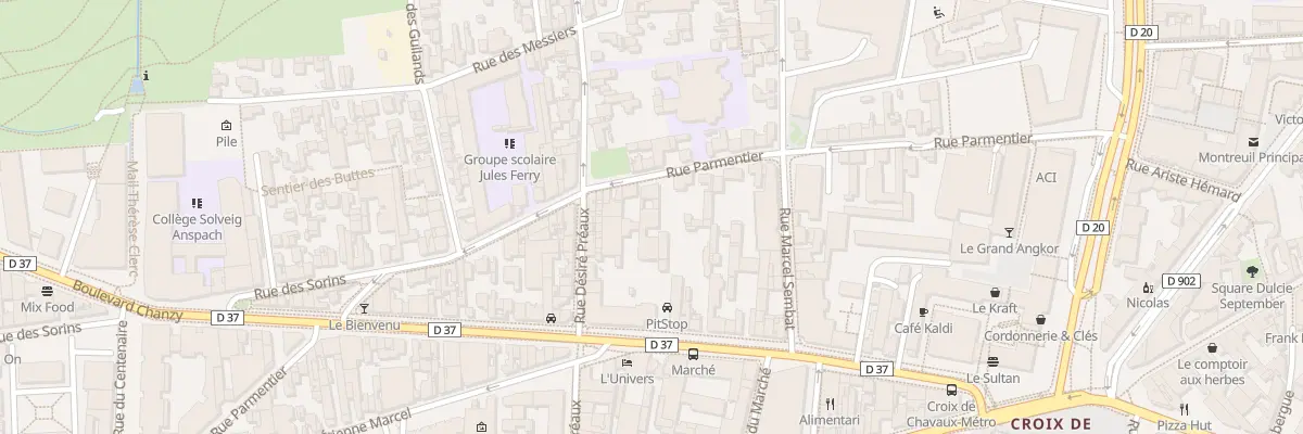 Plan du 53 Rue Parmentier à Montreuil