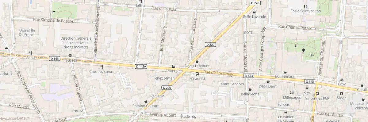 Plan du 200 Rue de Fontenay à Vincennes