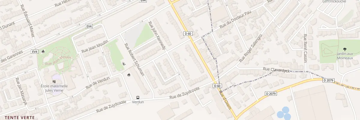 Plan du 76 Rue John Kennedy à Dunkerque