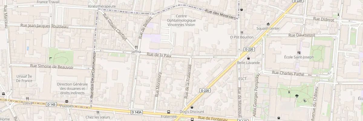 Plan du 11 Rue de la Paix à Vincennes
