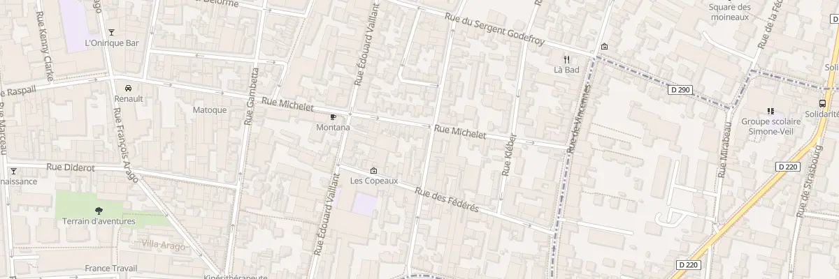 Plan du 25 Rue Michelet à Montreuil