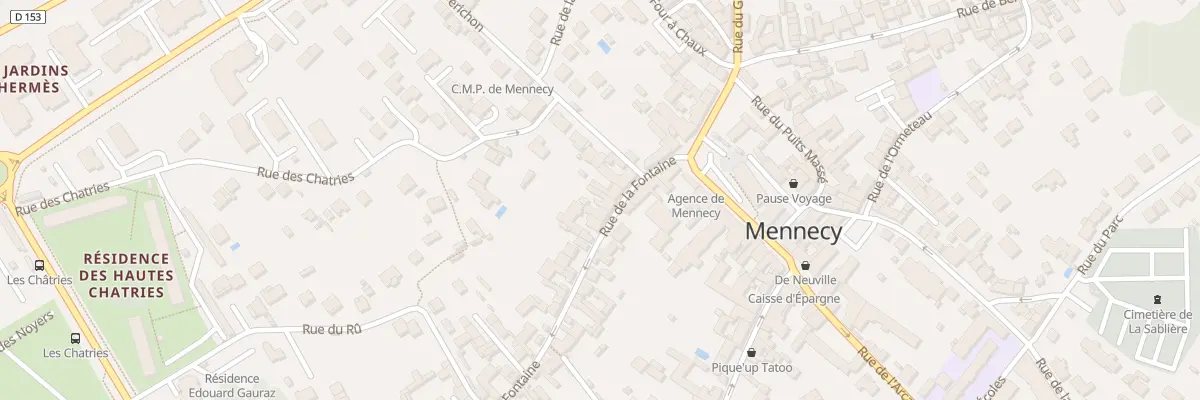 Plan du 8 Rue La Fontaine à Mennecy