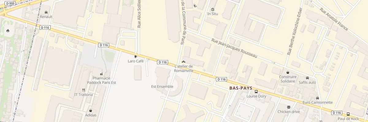 Plan du 91 Av Gaston Roussel à Romainville