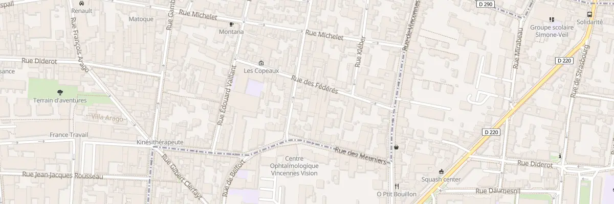 Plan du 25 Rue des Fédérés à Montreuil