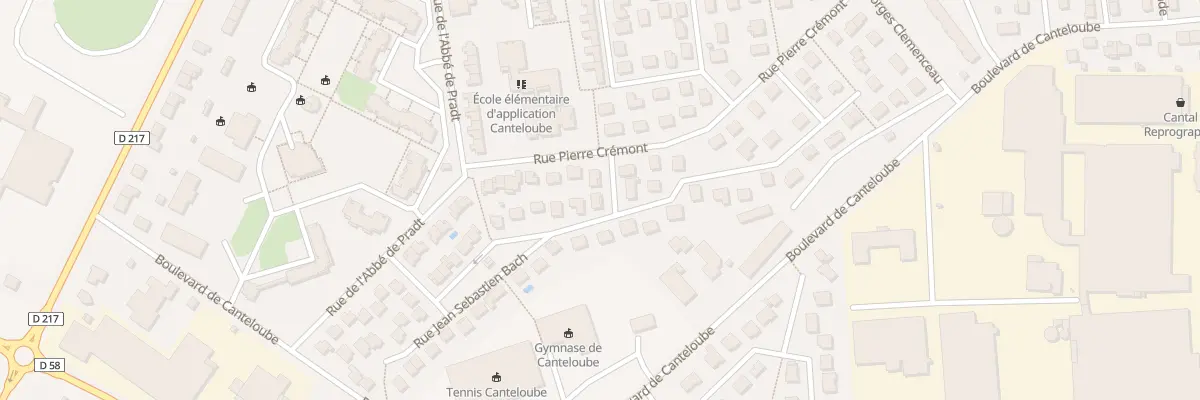 Plan du 26 Rue Jean Sébastien Bach à Aurillac