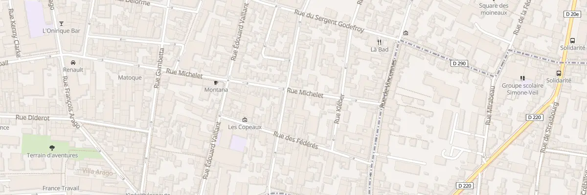 Plan du 21 Rue Michelet à Montreuil