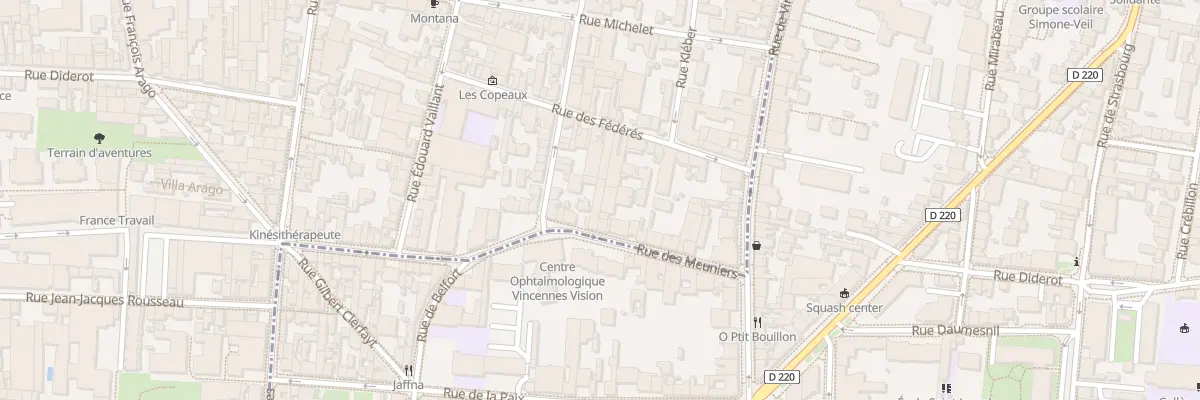 Plan du 20 Rue des Meuniers à Montreuil