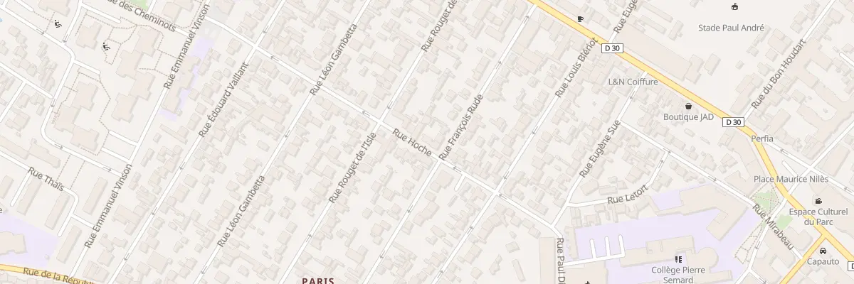 Plan du 30 Rue Hoche à Drancy