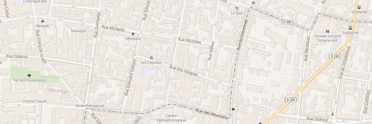 Plan du 18 Rue des Fédérés à Montreuil